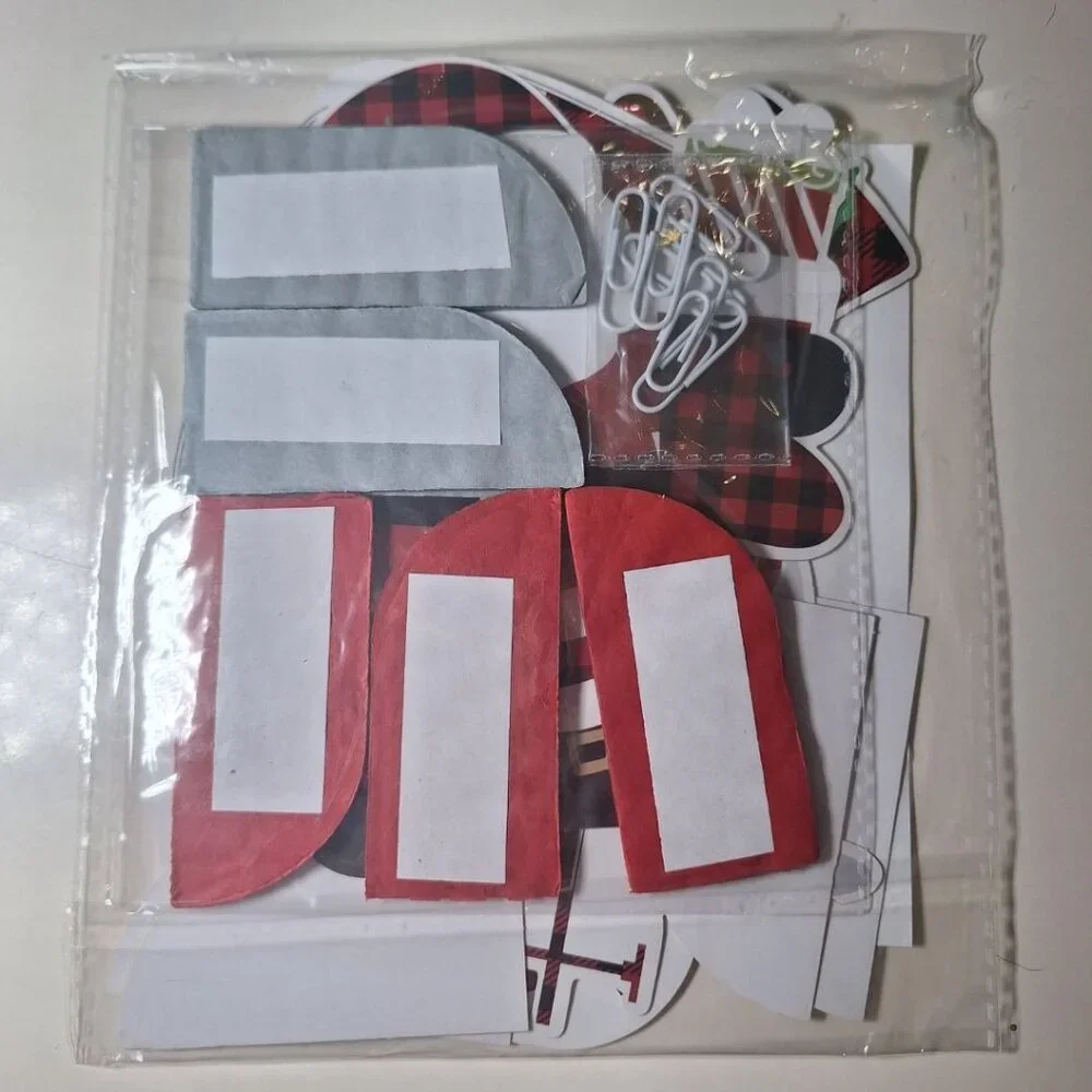 Christmas Happy Holidays Buffalo Plaid Decorations Hanging Party Streamer Banner